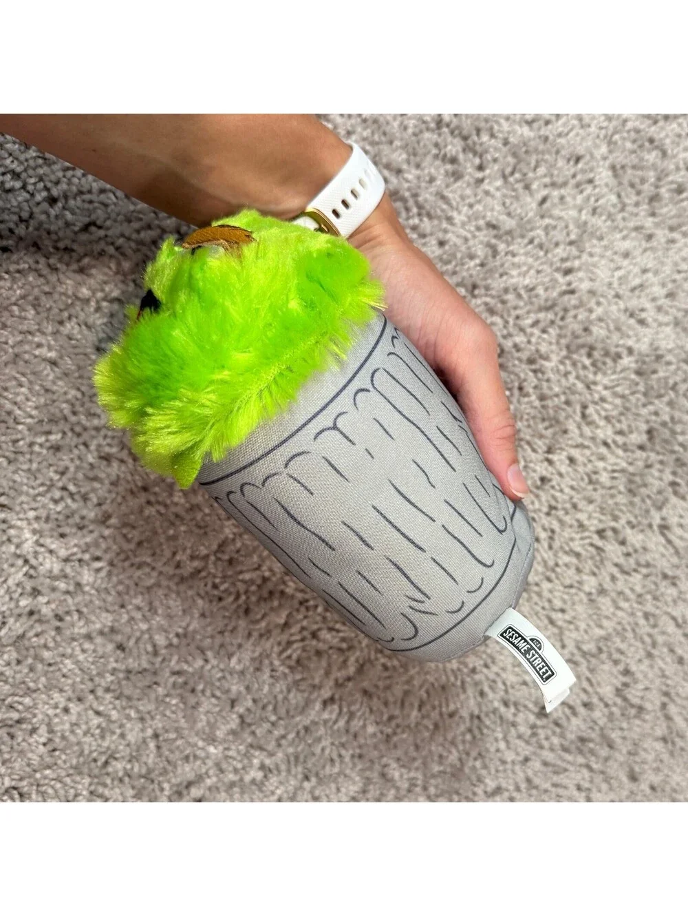 Sesame Street Oscar the Grouch Plush Trash Can Toy